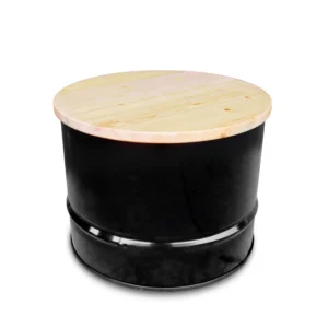Olievat bijzettafel 100L met houten blad - 60cm