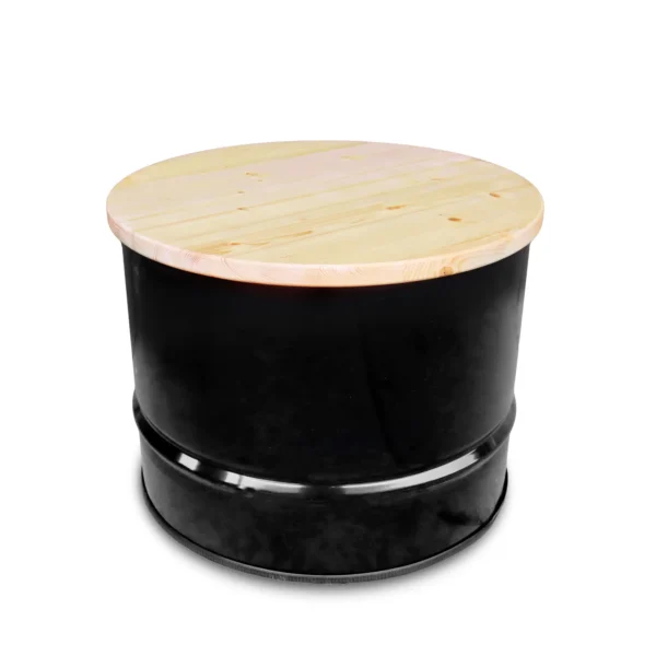 Olievat bijzettafel 100L met houten blad - 60cm
