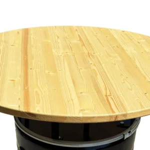 Houten tafelblad voor 200L vloeistofvat - Rond tafelblad (100 cm)