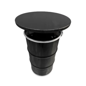 Olievat statafel 120L - Met zwart blad 60cm