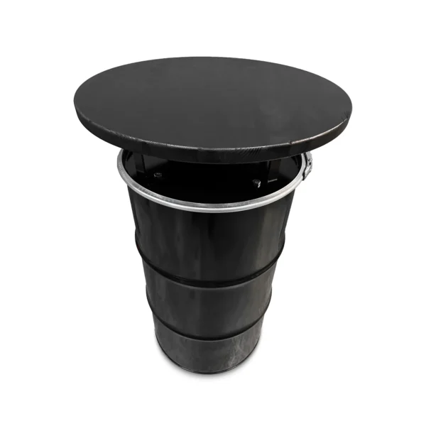 Olievat statafel 120L - Met zwart blad 60cm