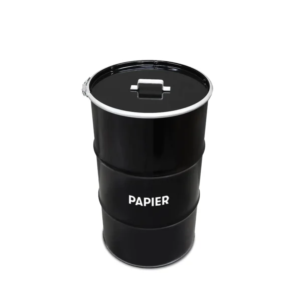 Olievat prullenbak 120L - Papier - Met handvat deksel