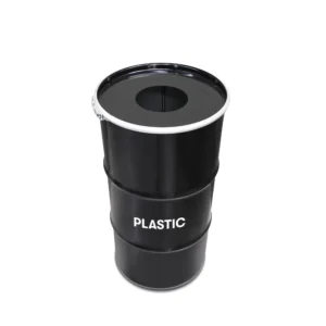 Olievat prullenbak 120L - Plastic - Met gat in deksel