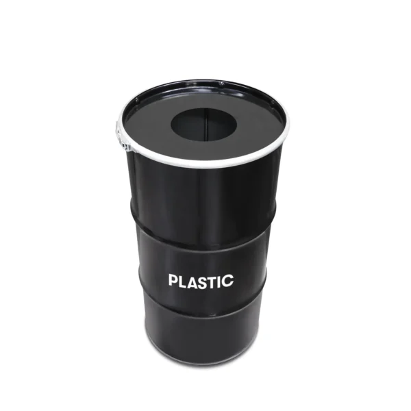 Olievat prullenbak 120L - Plastic - Met gat in deksel