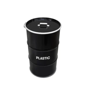 Olievat prullenbak 120L - Plastic - Met handvat deksel