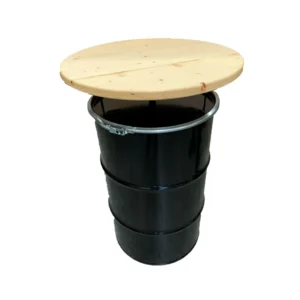 Olievat statafel 120L - Met houten blad - 60cm