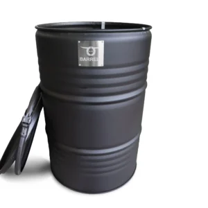 Olievat barbecue 200L - Mat zwart