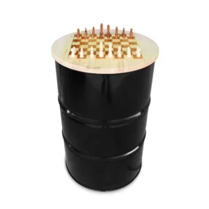 Olievat statafel 200L - Met schaakbord - 60cm
