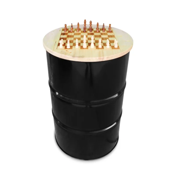 Olievat statafel 200L - Met schaakbord - 60cm