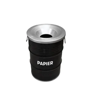 Ollievat prullenbak - 60L - Papier - Met vlamwerend deksel