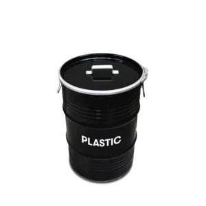 Olievat prullenbak 60L - Plastic - Met handvat deksel