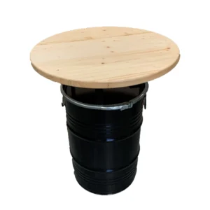Olievat statafel 60L - Met houten blad - 60cm