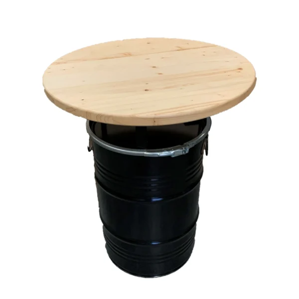 Olievat statafel 60L - Met houten blad - 60cm