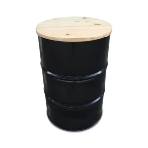 Olievat statafel 200L - Met houten blad - 60cm