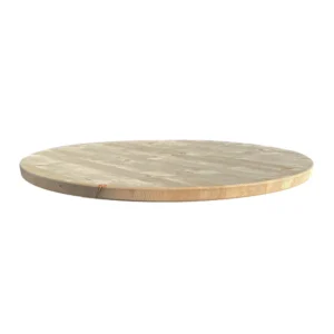 Houten tafelblad voor 200L vloeistofvat - Rond tafelblad - 80cm